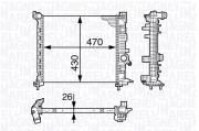 350213143300 MAGNETI MARELLI chladič motora 350213143300 MAGNETI MARELLI