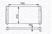 350213144200 MAGNETI MARELLI chladič motora 350213144200 MAGNETI MARELLI