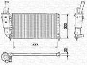 350213160000 MAGNETI MARELLI chladič motora 350213160000 MAGNETI MARELLI