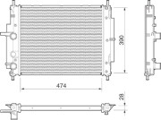 350213186000 MAGNETI MARELLI chladič motora 350213186000 MAGNETI MARELLI