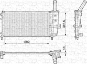 350213195000 MAGNETI MARELLI chladič motora 350213195000 MAGNETI MARELLI