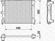 350213201000 MAGNETI MARELLI chladič motora 350213201000 MAGNETI MARELLI