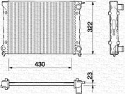 350213202000 Chladič, chlazení motoru MAGNETI MARELLI