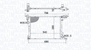 350213203700 MAGNETI MARELLI chladič motora 350213203700 MAGNETI MARELLI