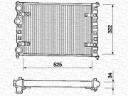 350213233000 MAGNETI MARELLI chladič motora 350213233000 MAGNETI MARELLI