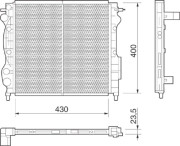 350213255000 MAGNETI MARELLI chladič motora 350213255000 MAGNETI MARELLI