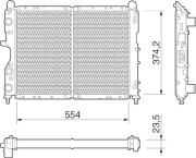 350213256000 MAGNETI MARELLI chladič motora 350213256000 MAGNETI MARELLI