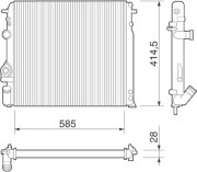 350213264000 MAGNETI MARELLI chladič motora 350213264000 MAGNETI MARELLI