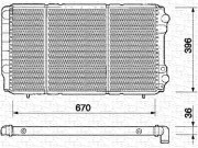 350213361000 MAGNETI MARELLI chladič motora 350213361000 MAGNETI MARELLI