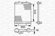 350213393000 MAGNETI MARELLI chladič motora 350213393000 MAGNETI MARELLI