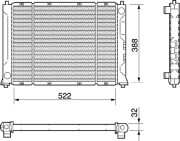 350213414000 MAGNETI MARELLI chladič motora 350213414000 MAGNETI MARELLI