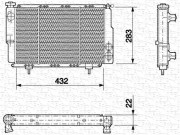 350213611000 MAGNETI MARELLI chladič motora 350213611000 MAGNETI MARELLI