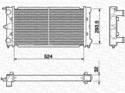 350213645000 MAGNETI MARELLI chladič motora 350213645000 MAGNETI MARELLI