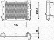 350213646000 Chladič, chlazení motoru MAGNETI MARELLI