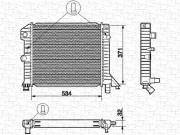 350213663000 MAGNETI MARELLI chladič motora 350213663000 MAGNETI MARELLI