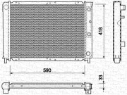 350213736000 MAGNETI MARELLI chladič motora 350213736000 MAGNETI MARELLI