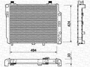 350213766000 MAGNETI MARELLI chladič motora 350213766000 MAGNETI MARELLI