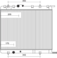 350213878000 MAGNETI MARELLI chladič motora 350213878000 MAGNETI MARELLI