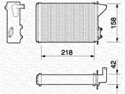 350218053000 MAGNETI MARELLI výmenník tepla vnútorného kúrenia 350218053000 MAGNETI MARELLI