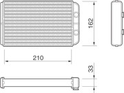 350218074000 MAGNETI MARELLI výmenník tepla vnútorného kúrenia 350218074000 MAGNETI MARELLI