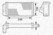 350218076000 MAGNETI MARELLI výmenník tepla vnútorného kúrenia 350218076000 MAGNETI MARELLI