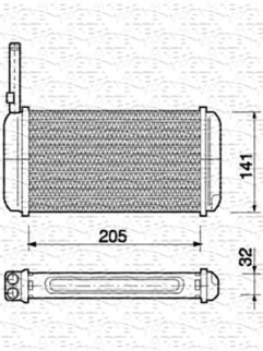 350218156000 MAGNETI MARELLI výmenník tepla vnútorného kúrenia 350218156000 MAGNETI MARELLI