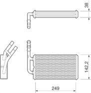 350218210000 MAGNETI MARELLI výmenník tepla vnútorného kúrenia 350218210000 MAGNETI MARELLI