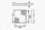 350218227000 MAGNETI MARELLI výmenník tepla vnútorného kúrenia 350218227000 MAGNETI MARELLI