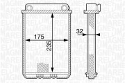 350218311000 MAGNETI MARELLI výmenník tepla vnútorného kúrenia 350218311000 MAGNETI MARELLI