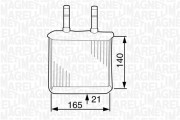 350218313000 MAGNETI MARELLI výmenník tepla vnútorného kúrenia 350218313000 MAGNETI MARELLI