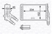 350218337000 MAGNETI MARELLI výmenník tepla vnútorného kúrenia 350218337000 MAGNETI MARELLI
