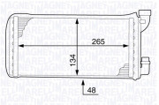 350218341000 MAGNETI MARELLI výmenník tepla vnútorného kúrenia 350218341000 MAGNETI MARELLI