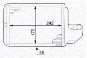 350218347000 MAGNETI MARELLI výmenník tepla vnútorného kúrenia 350218347000 MAGNETI MARELLI