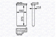 350218351000 MAGNETI MARELLI výmenník tepla vnútorného kúrenia 350218351000 MAGNETI MARELLI