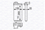 350218359000 MAGNETI MARELLI výmenník tepla vnútorného kúrenia 350218359000 MAGNETI MARELLI