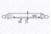 351319202140 MAGNETI MARELLI chladič plniaceho vzduchu 351319202140 MAGNETI MARELLI