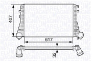 351319202160 MAGNETI MARELLI chladič plniaceho vzduchu 351319202160 MAGNETI MARELLI