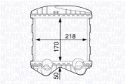 351319202340 MAGNETI MARELLI chladič plniaceho vzduchu 351319202340 MAGNETI MARELLI