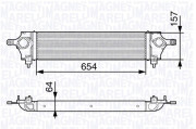 351319202800 MAGNETI MARELLI chladič plniaceho vzduchu 351319202800 MAGNETI MARELLI