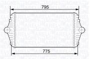351319203430 MAGNETI MARELLI chladič plniaceho vzduchu 351319203430 MAGNETI MARELLI