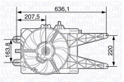 069422478010 MAGNETI MARELLI ventilátor chladenia motora 069422478010 MAGNETI MARELLI