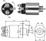 940113050224 MAGNETI MARELLI elektromagnetický spínač pre żtartér 940113050224 MAGNETI MARELLI