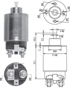 940113050284 MAGNETI MARELLI elektromagnetický spínač pre żtartér 940113050284 MAGNETI MARELLI