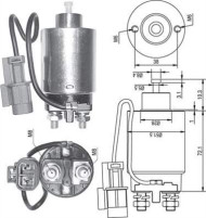 940113050287 MAGNETI MARELLI elektromagnetický spínač pre żtartér 940113050287 MAGNETI MARELLI