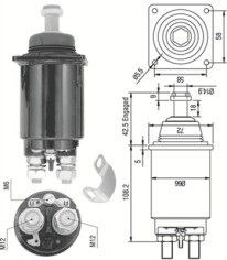 940113050312 Elektromagnetický spínač, startér MAGNETI MARELLI