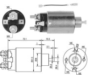 940113050443 Elektromagnetický spínač, startér MAGNETI MARELLI