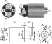 940113050476 MAGNETI MARELLI elektromagnetický spínač pre żtartér 940113050476 MAGNETI MARELLI