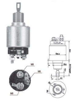 940113050558 Elektromagnetický spínač, startér MAGNETI MARELLI