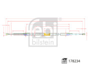 178234 Tažné lanko, parkovací brzda FEBI BILSTEIN