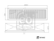 181443 Filtr, vzduch v interiéru FEBI BILSTEIN